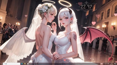 4k婚纱恶魔吸血鬼美少女