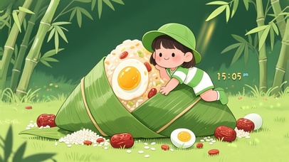 端午粽子女孩