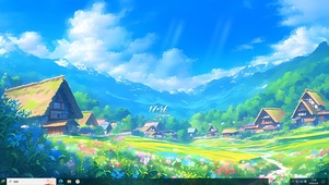 浪漫宫崎骏插画乡村