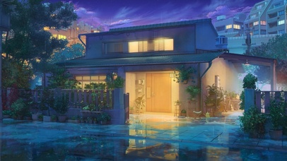 雨夜中的静谧小屋