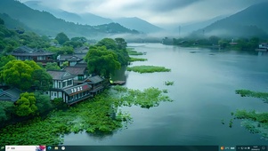 4K 江南烟雨湖畔