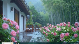 护眼绿景花草树木主题