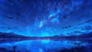 静谧星空下的湖泊