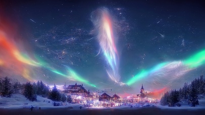 ai艺术 北极的光