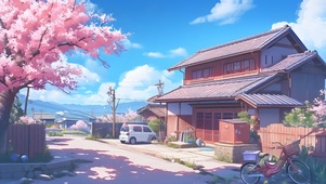 乡下樱花小屋