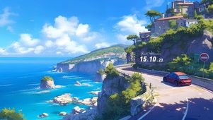 清新海边公路
