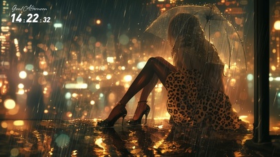 雨中步伐仿佛踩在云朵上