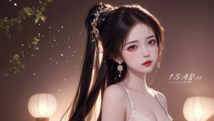纯欲系古风长发女生