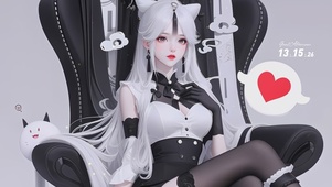 长发黑丝少女