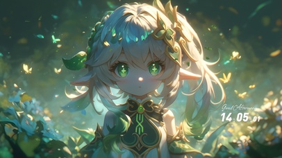 森林的守护神，银发美女