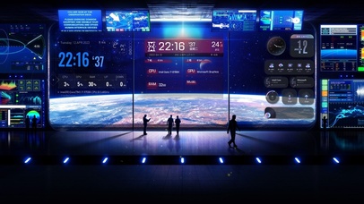 宇宙太空飞船控制面板