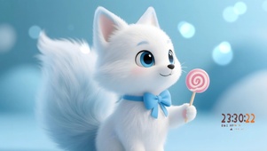 可爱小雪狐