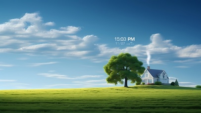 解压绿色护眼桌面