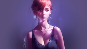 4K忧郁的美女