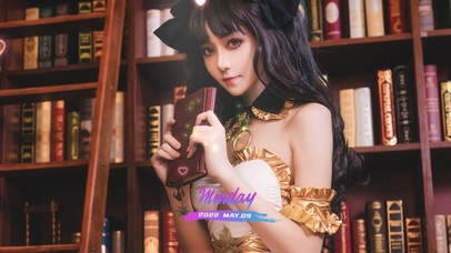 图书馆的二次元美少女