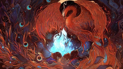 手绘中国风-画师含溪免费-朱雀