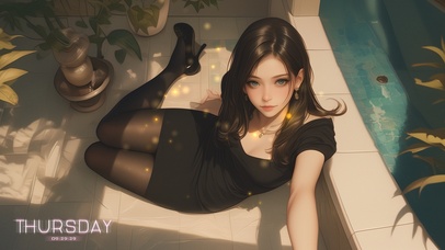 她的身影宛如流动的画，优雅自如