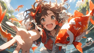 捕鱼少女