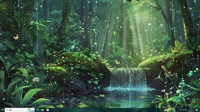 神秘森林AI插画-桌面主题