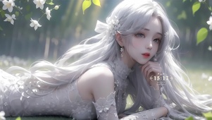 草地上可爱女孩（有版权）