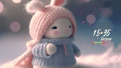 可爱暖冬小白鼠