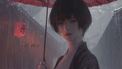 雨中少女