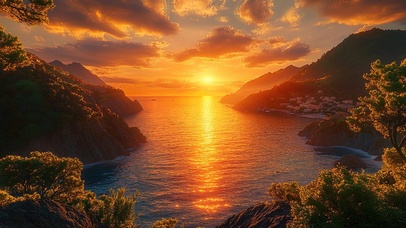 地中海海岸日出