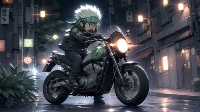 骑摩托的卡卡西