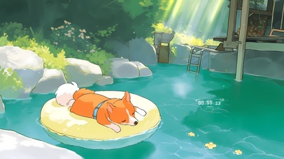 可爱柯基的夏天