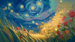 4K 星夜玫瑰