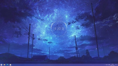 治愈系蔚蓝星空主题