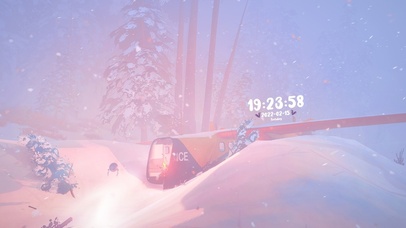 唯美冬天雪夜列车