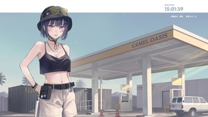 炎热夏日女孩