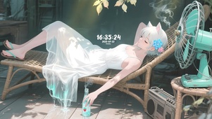 禁欲系白发猫耳少女
