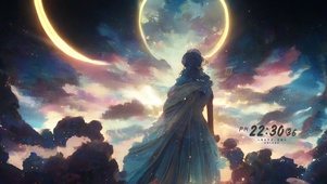 4k 唯美梦幻星云女神