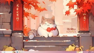 可爱小小肥猫