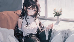 窗前的女孩