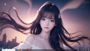4k都市夕阳美女
