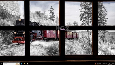 窗外雪景主题壁纸