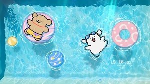 泳池日光浴