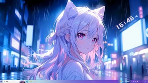 赛博雨夜少女