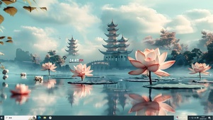 古墨荷花