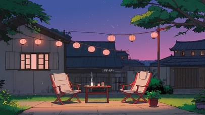 仲夏夜闲适小院