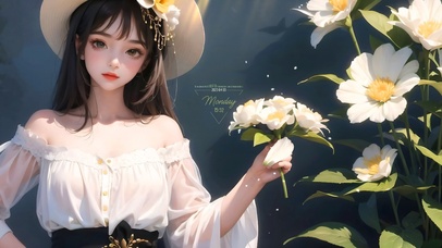 4k可爱文艺风女孩