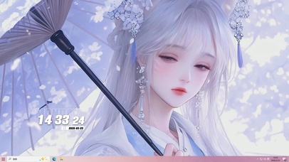 古风长发女孩桌面主题