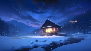 雪夜小屋