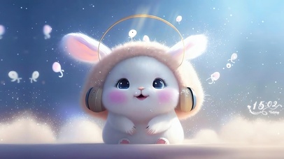 听歌看雪的快乐小萌兔