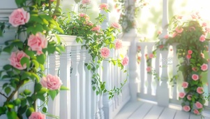 小院蔷薇花