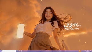 4k长头发少女  百褶裙