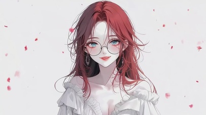 红色头发的少女